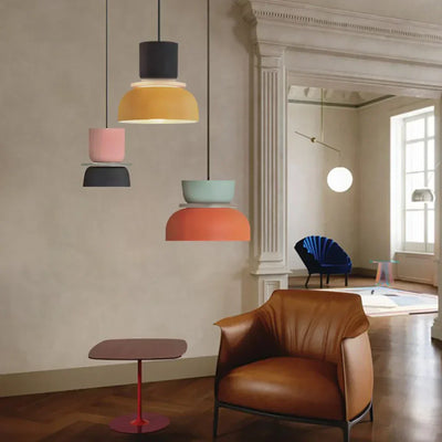 Acrylic Colorful Bowl Pendant Light – Nordic-Inspired Statement Lighting