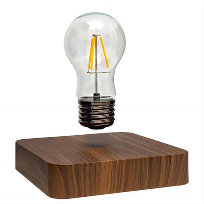 Flyte Levitating LED Bulb – Magnetic Floating Desk Lamp with Walnut Base