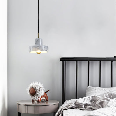 Marble Aura Pendant Light – Elegant Hanging Lamp with Warm LED Glow