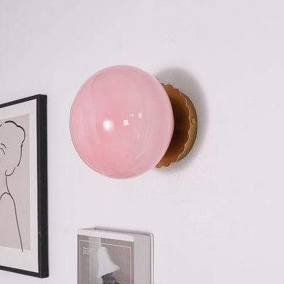 Modern Pink Glass & Metal Table Lamp – Elegant Soft Glow Lighting