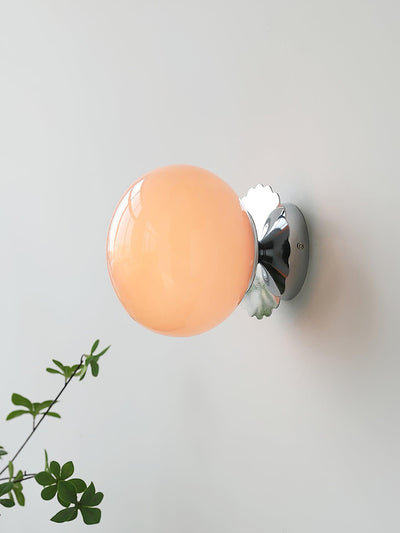 Modern Pink Glass & Metal Table Lamp – Elegant Soft Glow Lighting