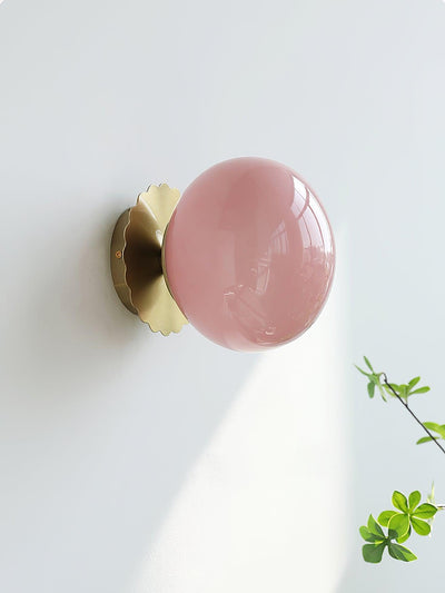 Modern Pink Glass & Metal Table Lamp – Elegant Soft Glow Lighting