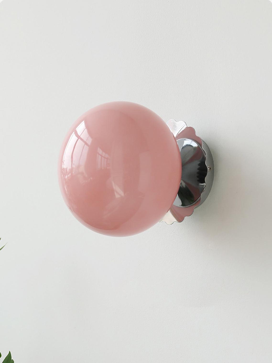 Modern Pink Glass & Metal Table Lamp – Elegant Soft Glow Lighting