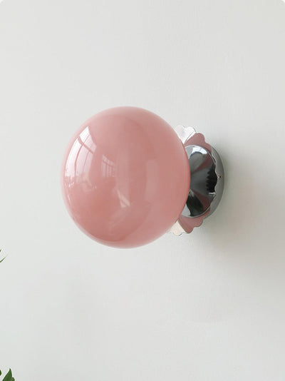 Modern Pink Glass & Metal Table Lamp – Elegant Soft Glow Lighting