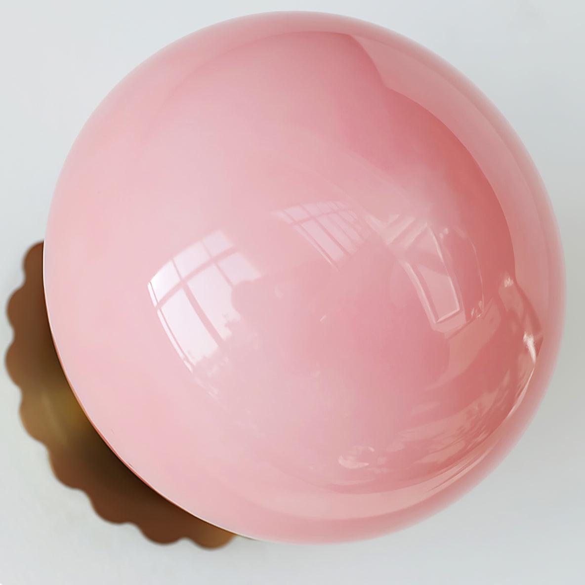 Modern Pink Glass & Metal Table Lamp – Elegant Soft Glow Lighting