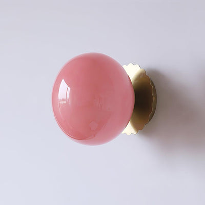 Modern Pink Glass & Metal Table Lamp – Elegant Soft Glow Lighting