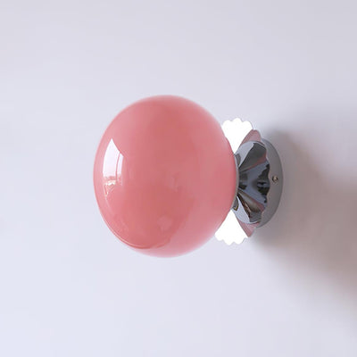 Modern Pink Glass & Metal Table Lamp – Elegant Soft Glow Lighting