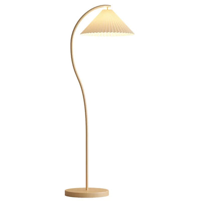 Modern LED Fabric Floor Lamp – Elegant Folded Design with Adjustable Light