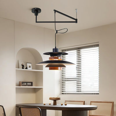 Mercero Swing Arm Pendant Light – Scandinavian-Inspired Adjustable Hanging Lamp