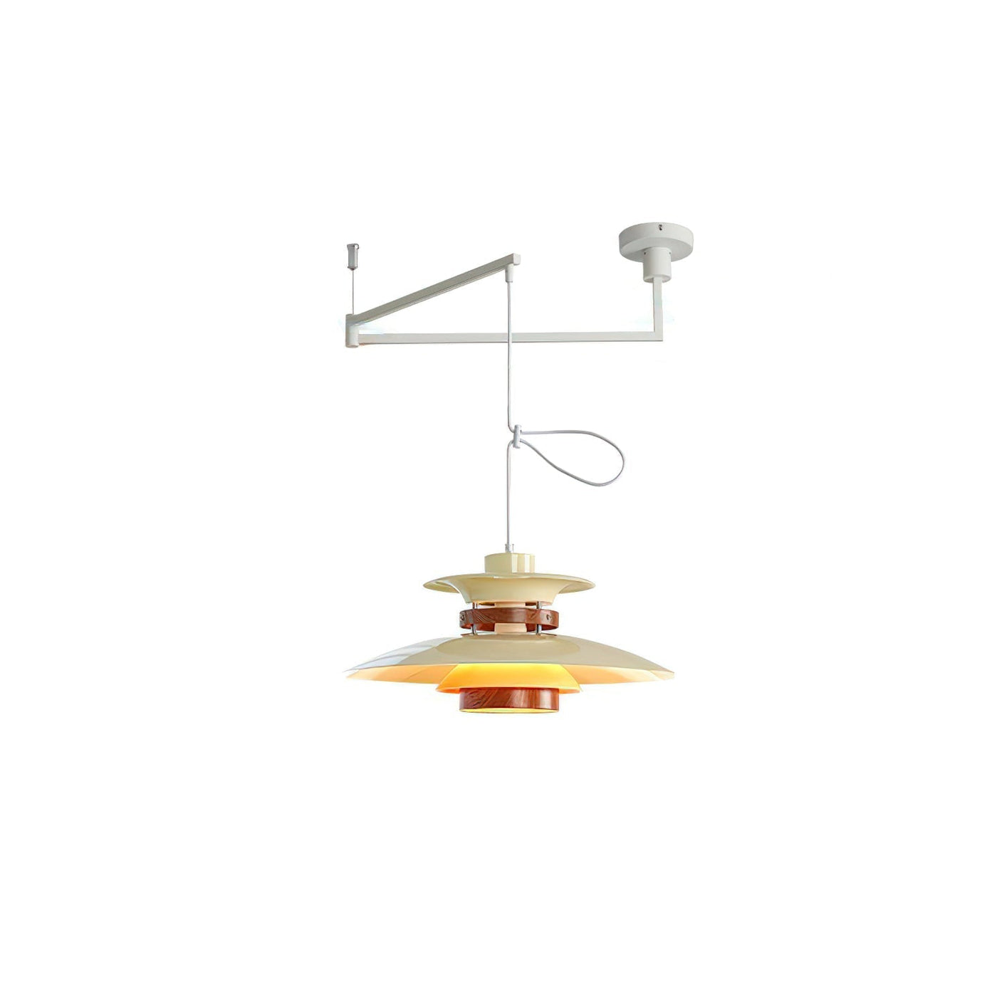 Mercero Swing Arm Pendant Light – Scandinavian-Inspired Adjustable Hanging Lamp