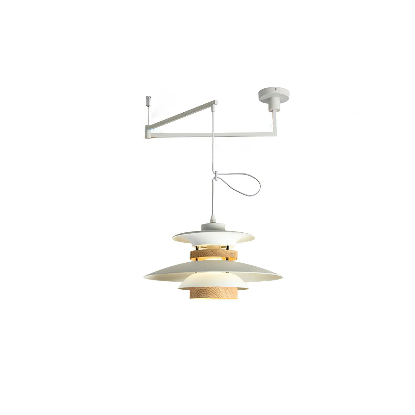 Mercero Swing Arm Pendant Light – Scandinavian-Inspired Adjustable Hanging Lamp