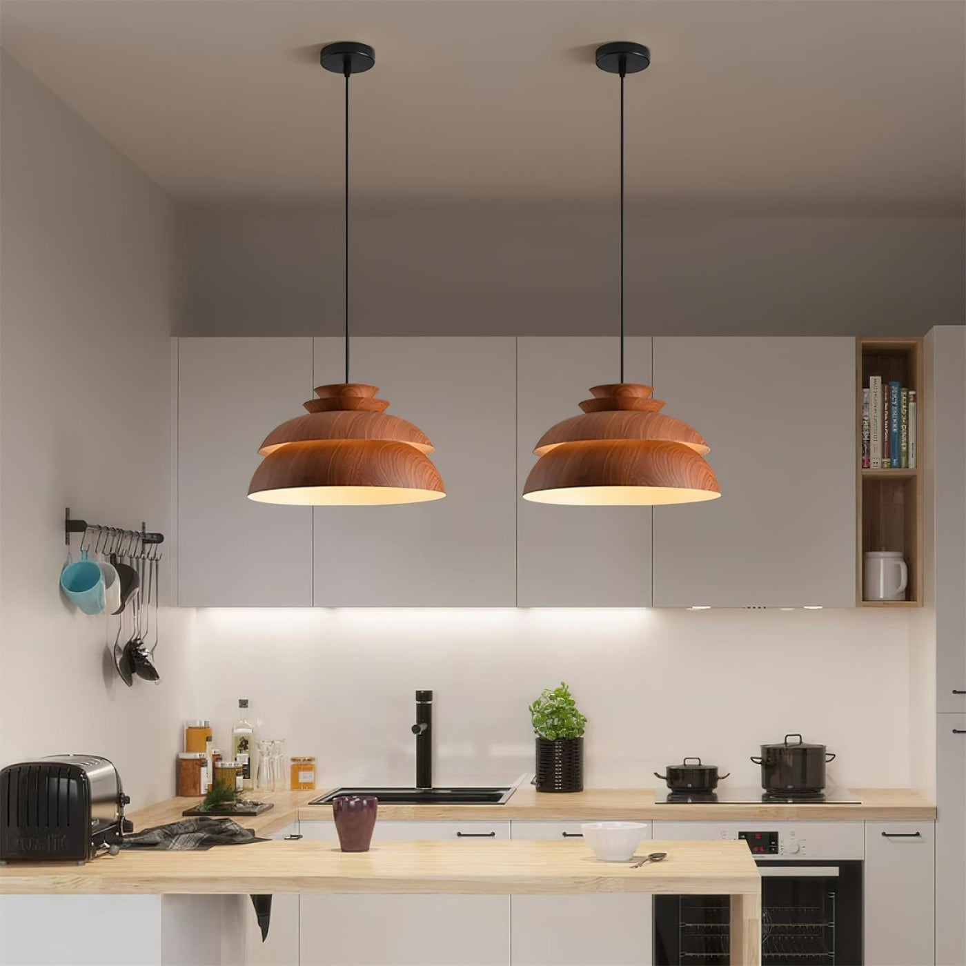 Midori Pendant Light – Elegant Aluminium Hanging Lamp with Natural Aesthetic