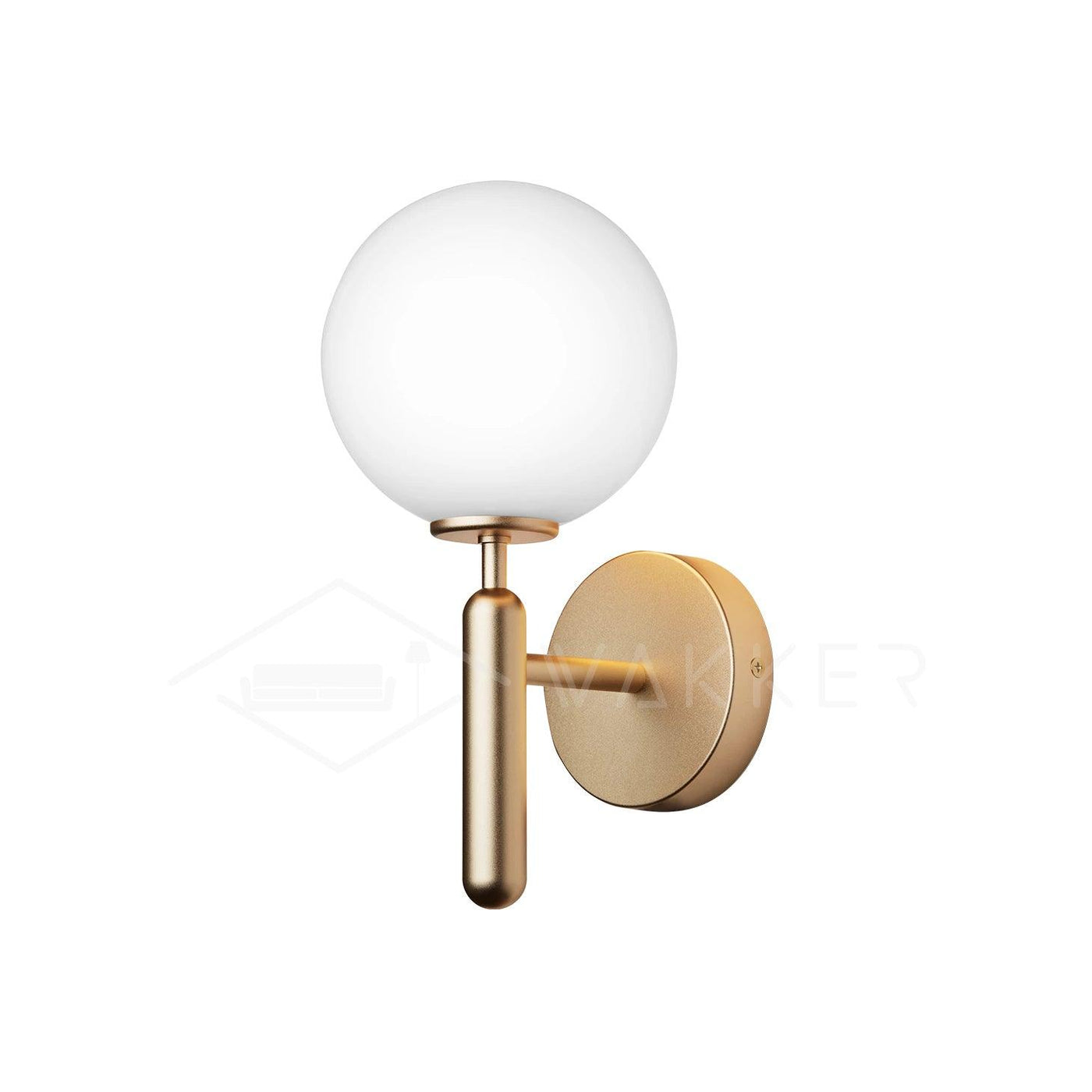 Scandiluxe Minimalist Wall Light – Elegant Brass & Glass Scandinavian Design