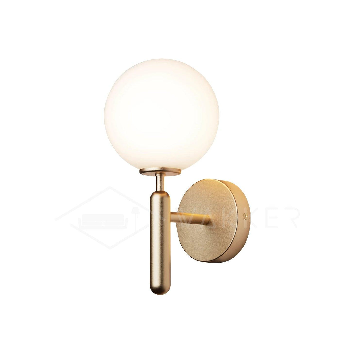 Scandiluxe Minimalist Wall Light – Elegant Brass & Glass Scandinavian Design