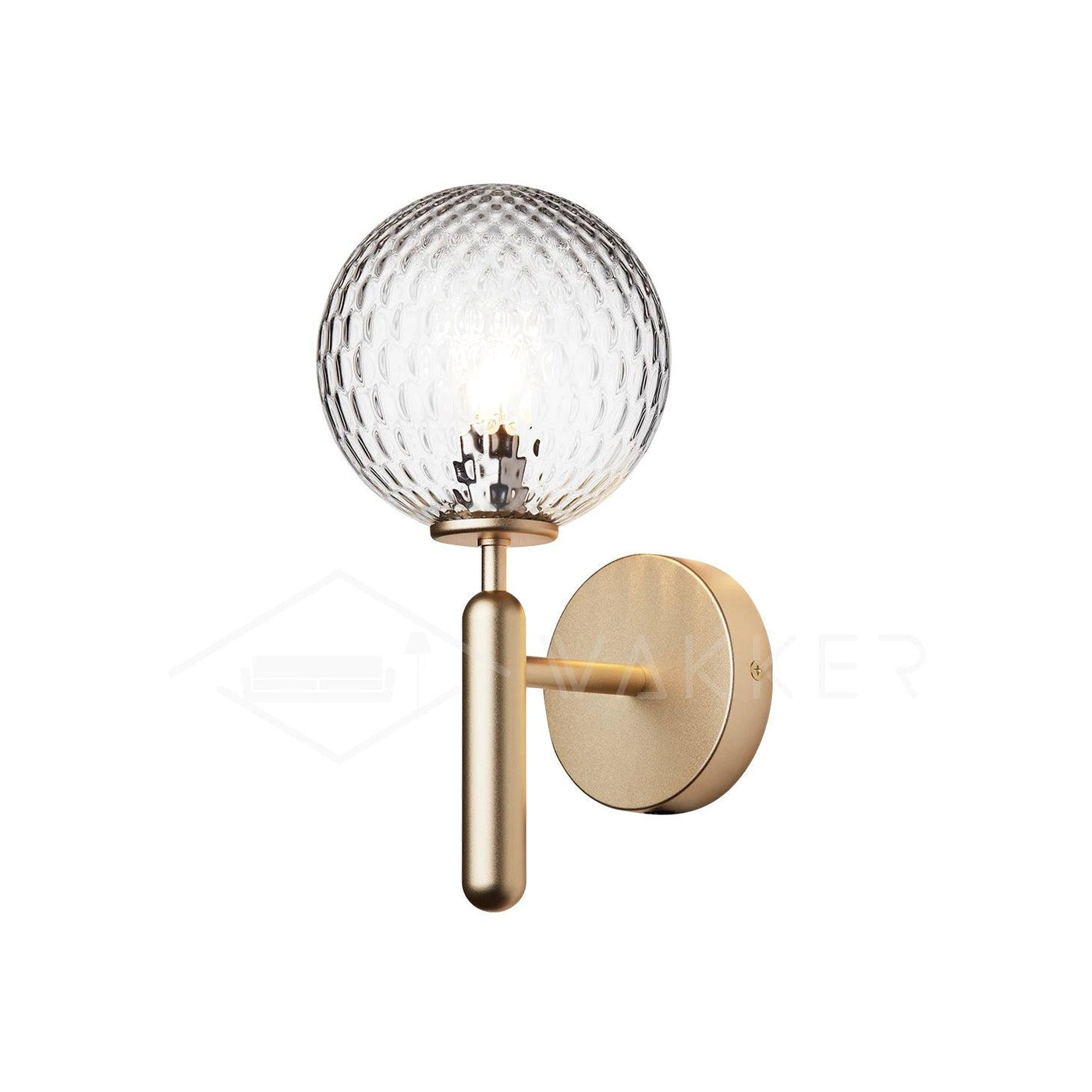 Scandiluxe Minimalist Wall Light – Elegant Brass & Glass Scandinavian Design