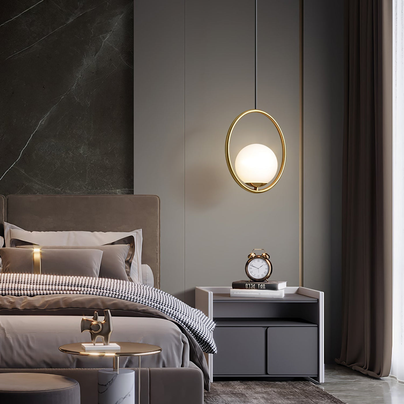 Mila Pendant Light – Sleek Glass & Metal Hanging Lamp for Modern Interiors