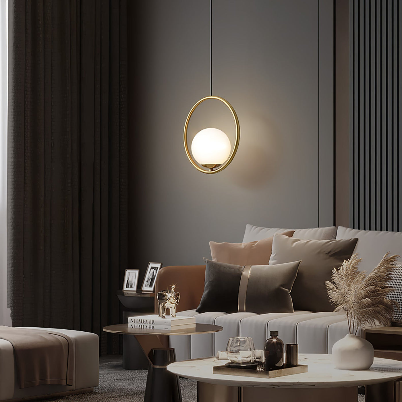 Mila Pendant Light – Sleek Glass & Metal Hanging Lamp for Modern Interiors