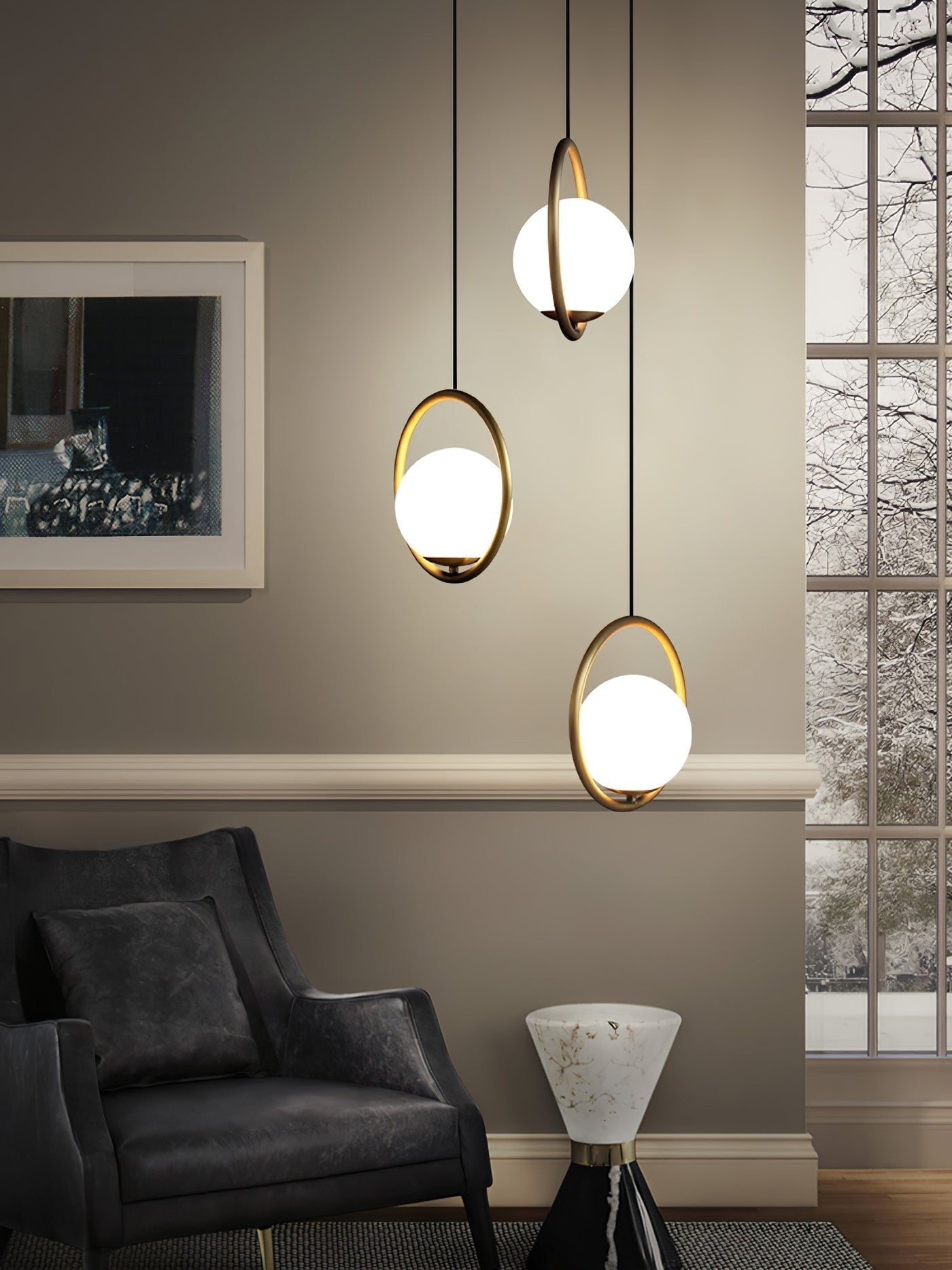 Mila Pendant Light – Sleek Glass & Metal Hanging Lamp for Modern Interiors