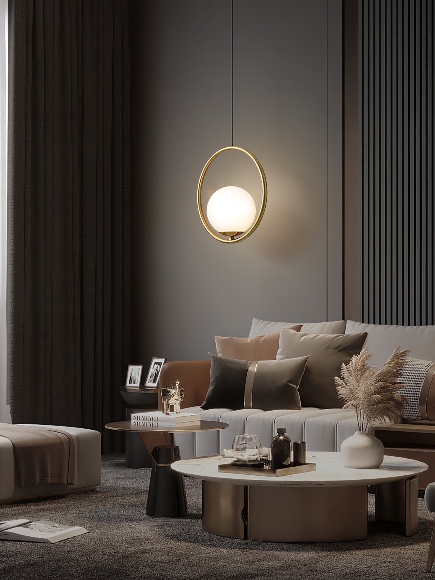Mila Pendant Light – Sleek Glass & Metal Hanging Lamp for Modern Interiors