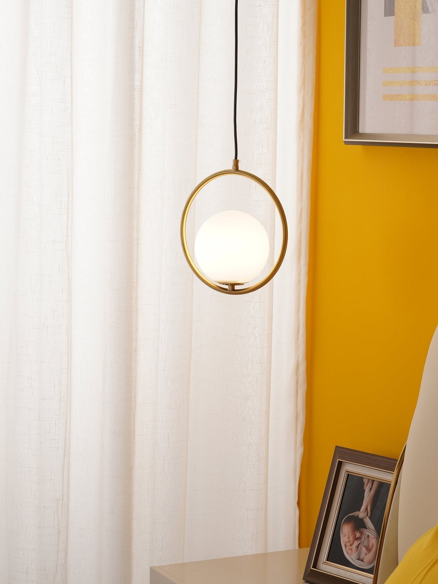 Mila Pendant Light – Sleek Glass & Metal Hanging Lamp for Modern Interiors