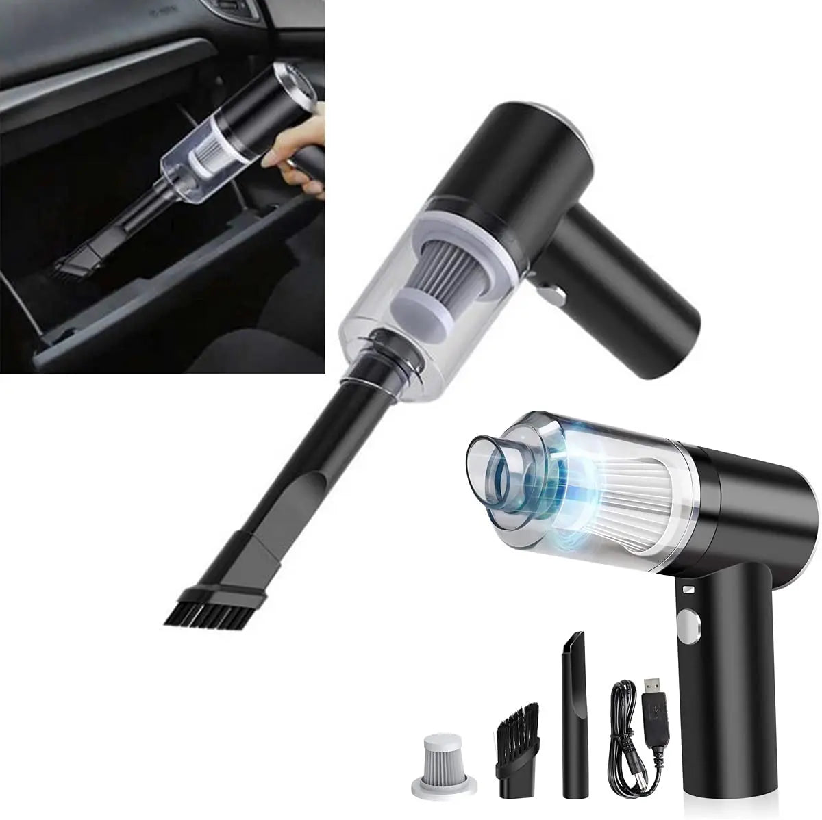 Cordless Car Vacuum Cleaner – Compact, Multifunctional, and Powerful