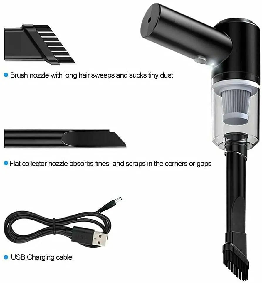 Cordless Car Vacuum Cleaner – Compact, Multifunctional, and Powerful