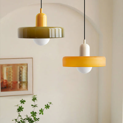 Bauhaus Pendant Light – A Timeless Fusion of Stained Glass & Modern Functionality