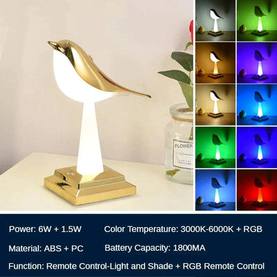 PlumeIlluminate Ekster Bird Table Lamp – Nature-Inspired Ambient Lighting