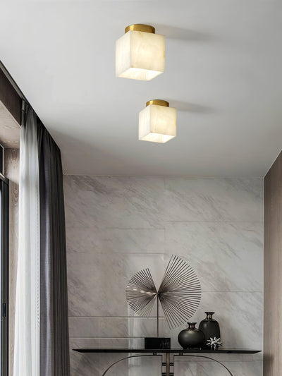 Moon Glow Alabaster Ceiling Light – Elegant Illumination with a Celestial Touch