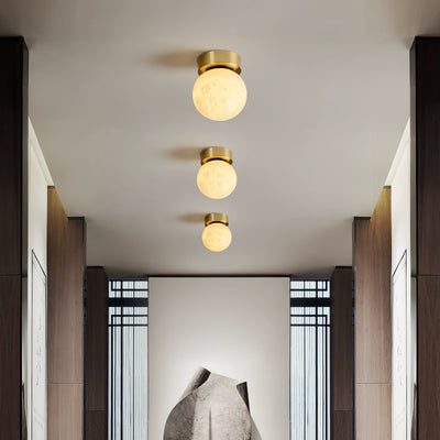 Moon Glow Alabaster Ceiling Light – Elegant Illumination with a Celestial Touch