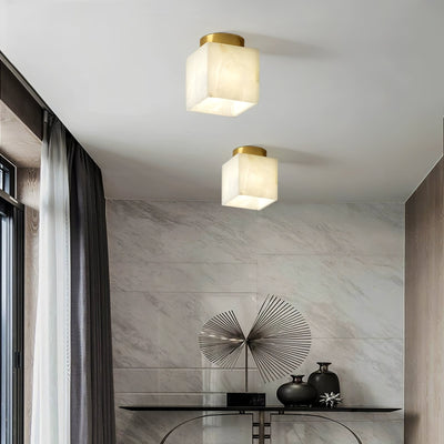 Moon Glow Alabaster Ceiling Light – Elegant Illumination with a Celestial Touch