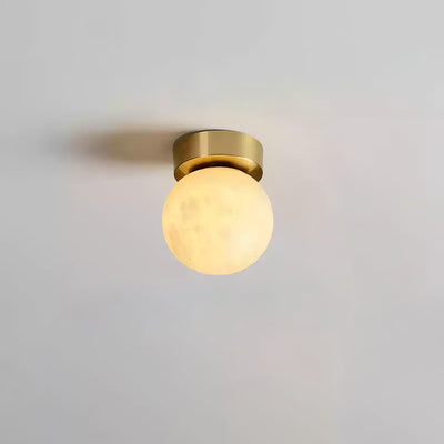 Moon Glow Alabaster Ceiling Light – Elegant Illumination with a Celestial Touch