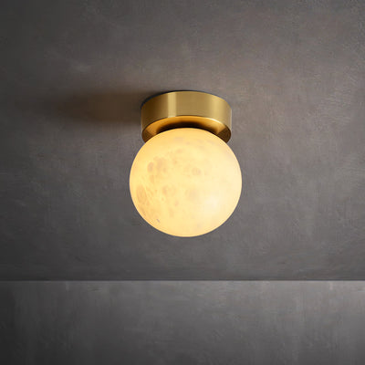 Moon Glow Alabaster Ceiling Light – Elegant Illumination with a Celestial Touch