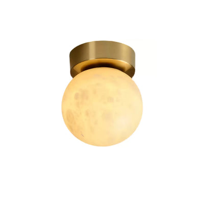Moon Glow Alabaster Ceiling Light – Elegant Illumination with a Celestial Touch