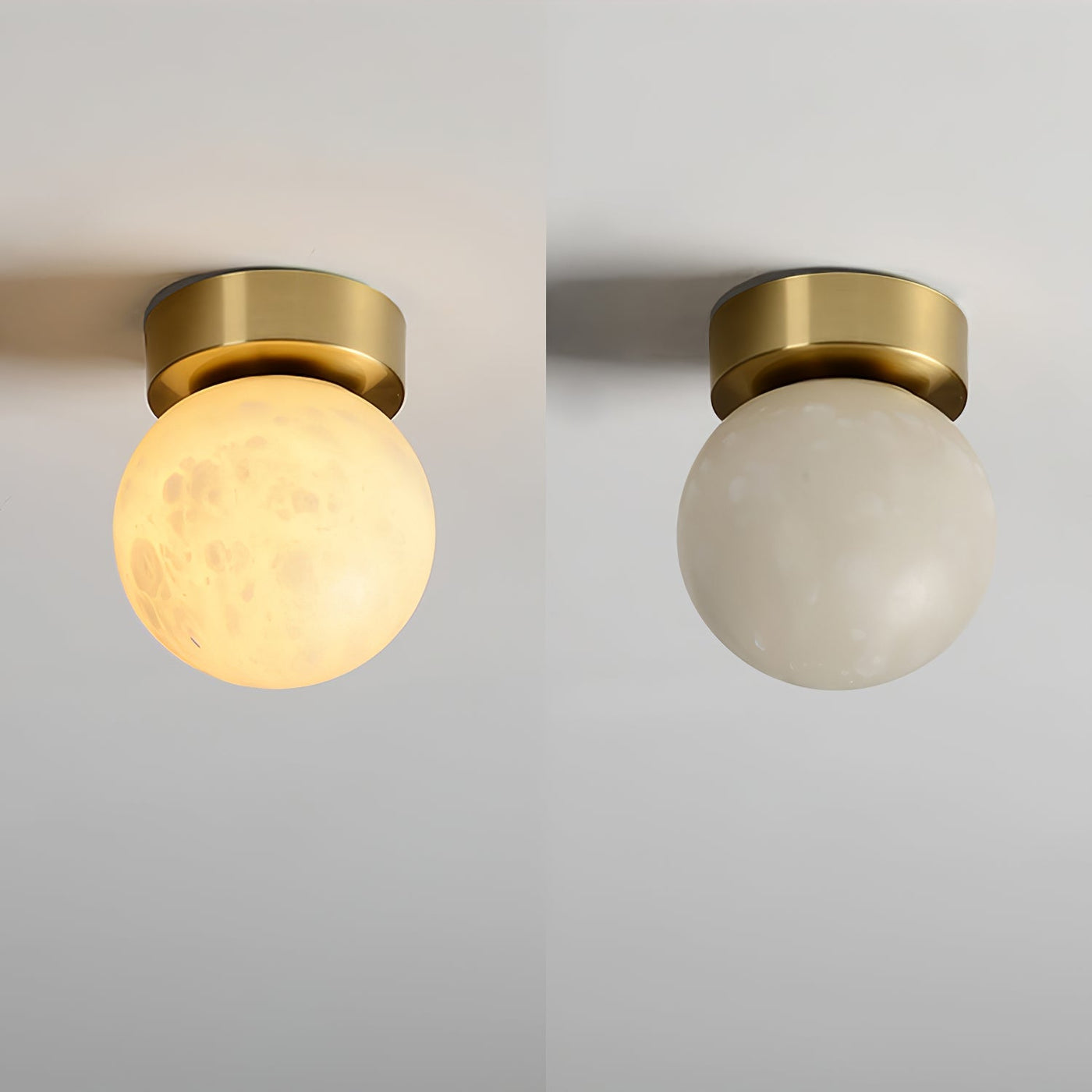 Moon Glow Alabaster Ceiling Light – Elegant Illumination with a Celestial Touch