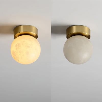 Moon Glow Alabaster Ceiling Light – Elegant Illumination with a Celestial Touch