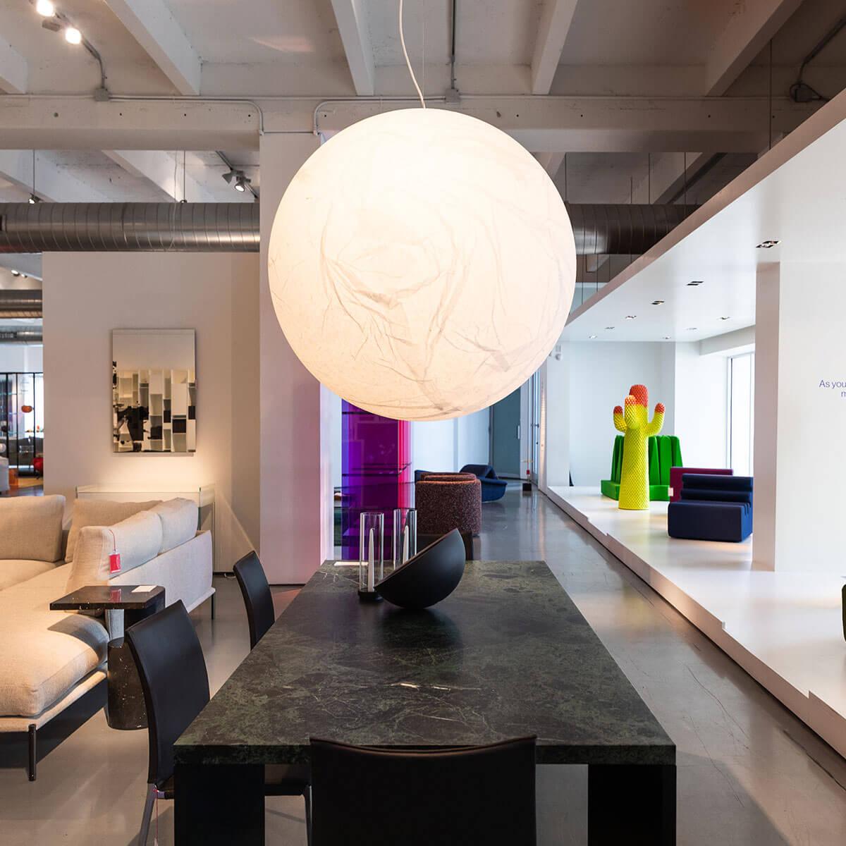 MoonSilk Pendant Light – Soft Lunar Glow with Elegant Silk Design