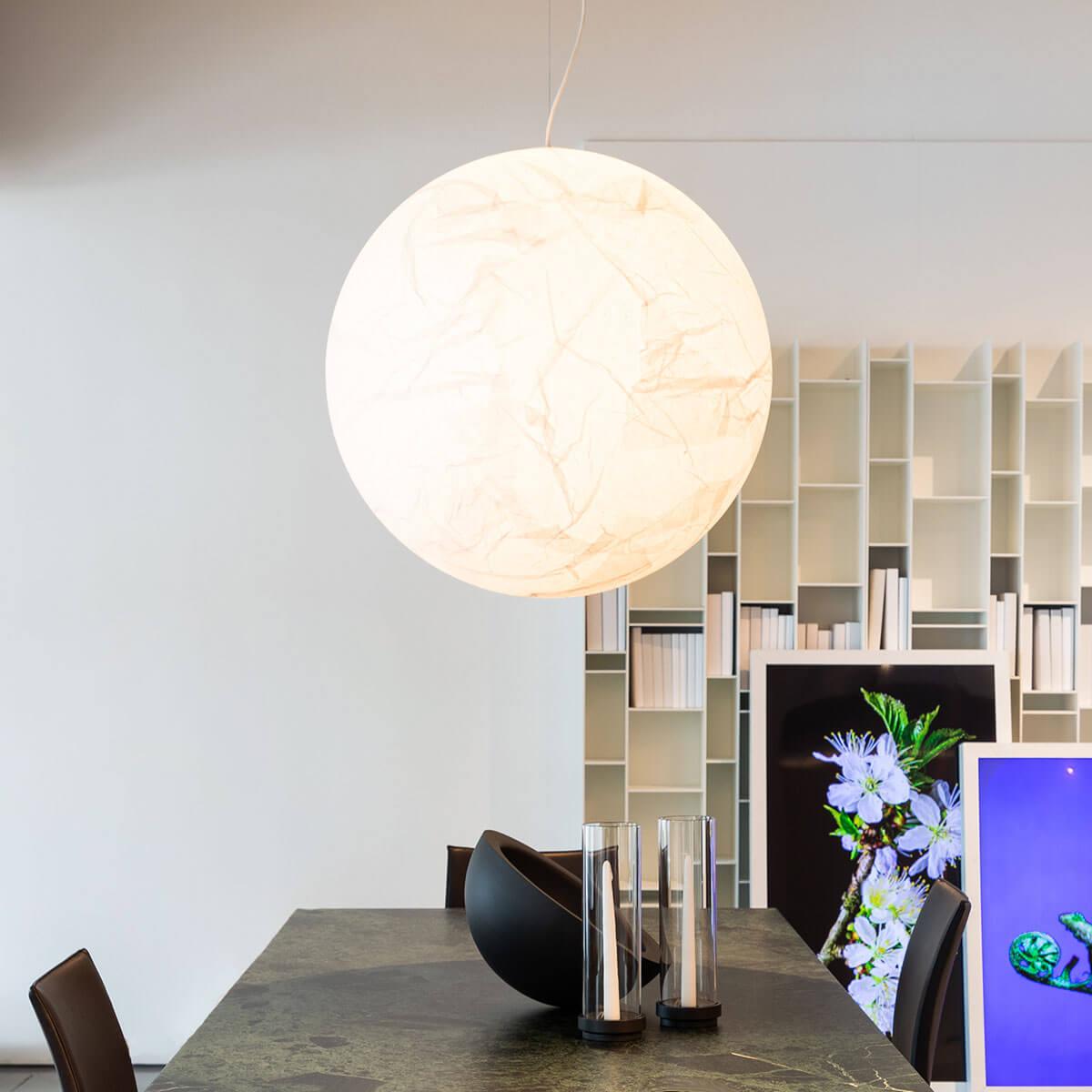 MoonSilk Pendant Light – Soft Lunar Glow with Elegant Silk Design