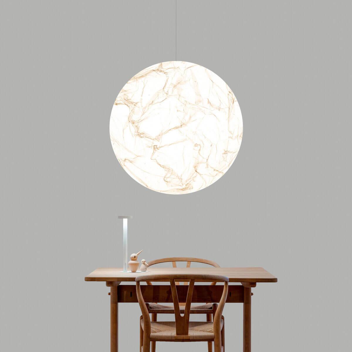 MoonSilk Pendant Light – Soft Lunar Glow with Elegant Silk Design