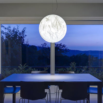 MoonSilk Pendant Light – Soft Lunar Glow with Elegant Silk Design