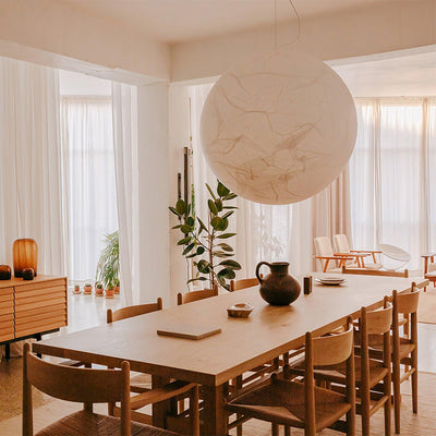MoonSilk Pendant Light – Soft Lunar Glow with Elegant Silk Design