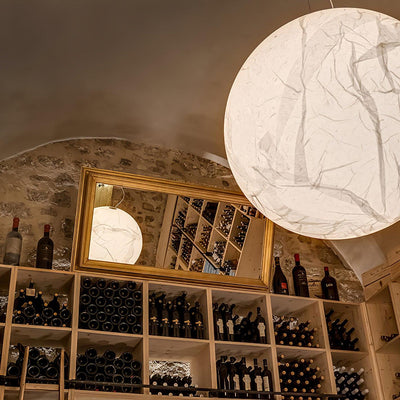 MoonSilk Pendant Light – Soft Lunar Glow with Elegant Silk Design