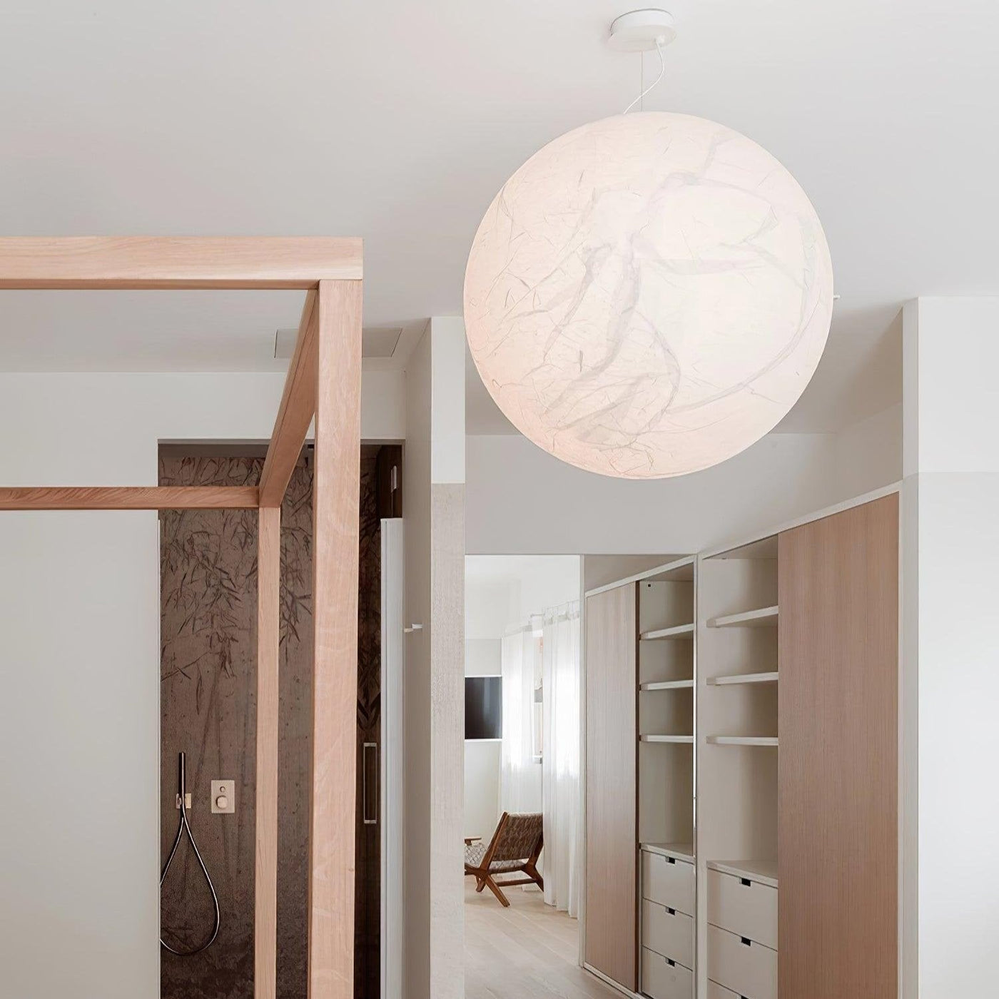 MoonSilk Pendant Light – Soft Lunar Glow with Elegant Silk Design