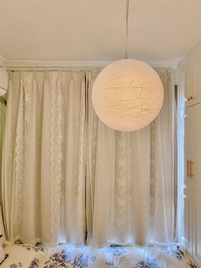 MoonSilk Pendant Light – Soft Lunar Glow with Elegant Silk Design