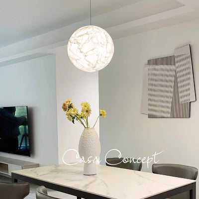MoonSilk Pendant Light – Soft Lunar Glow with Elegant Silk Design
