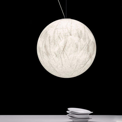 MoonSilk Pendant Light – Soft Lunar Glow with Elegant Silk Design
