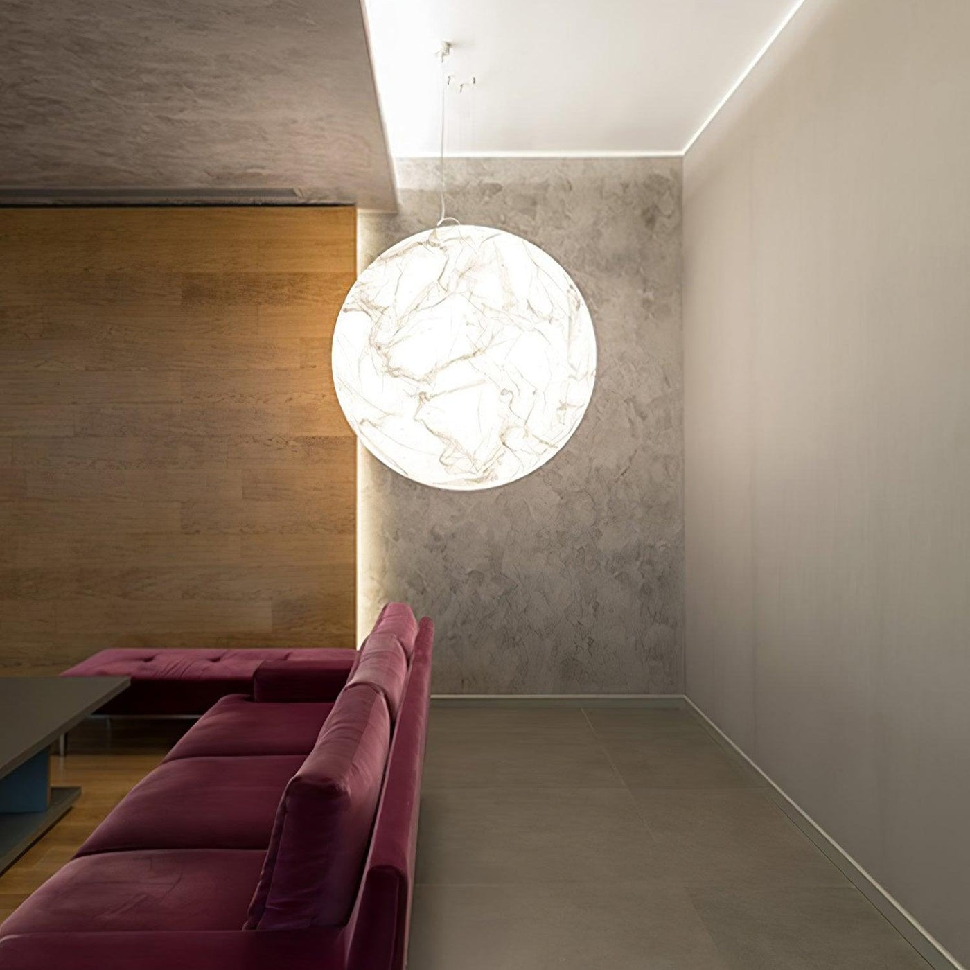 MoonSilk Pendant Light – Soft Lunar Glow with Elegant Silk Design