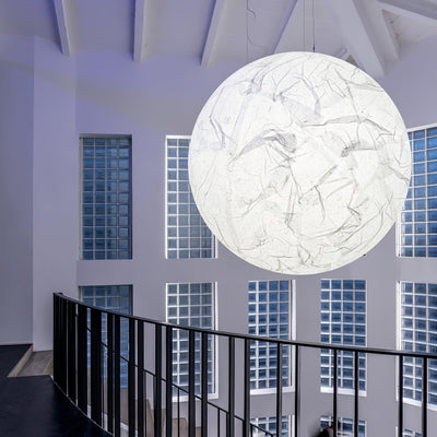 MoonSilk Pendant Light – Soft Lunar Glow with Elegant Silk Design
