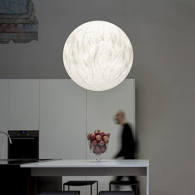 MoonSilk Pendant Light – Soft Lunar Glow with Elegant Silk Design