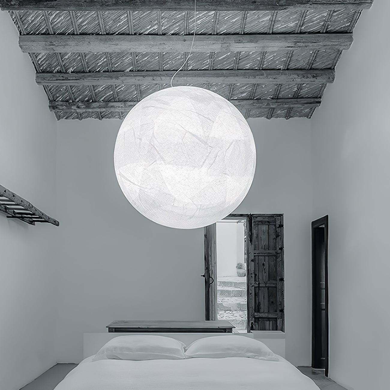 MoonSilk Pendant Light – Soft Lunar Glow with Elegant Silk Design